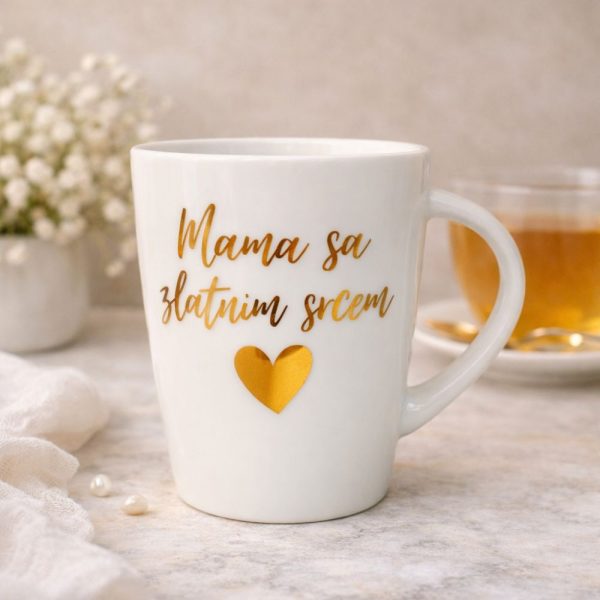 Šalica Mama sa zlatnim srcem
