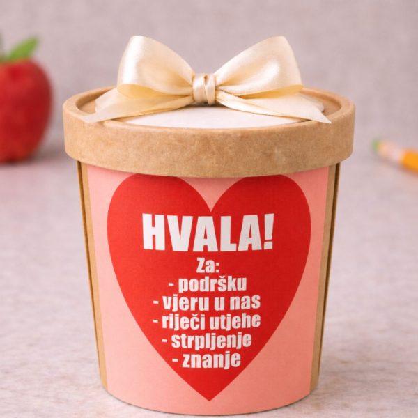 Personalizirani čajkava crveno srce