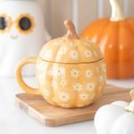 Šalica pumpkin s poklopcem Flora