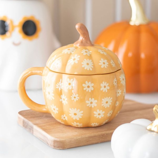 Šalica pumpkin s poklopcem Flora